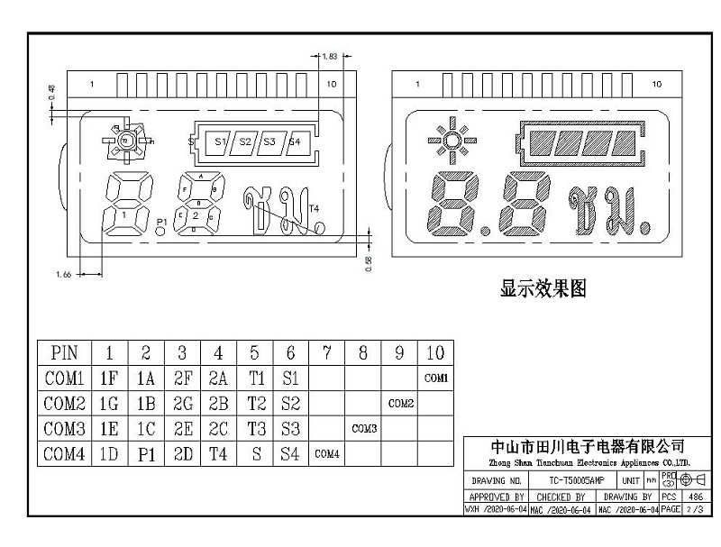 钓鱼头灯LCD液晶屏