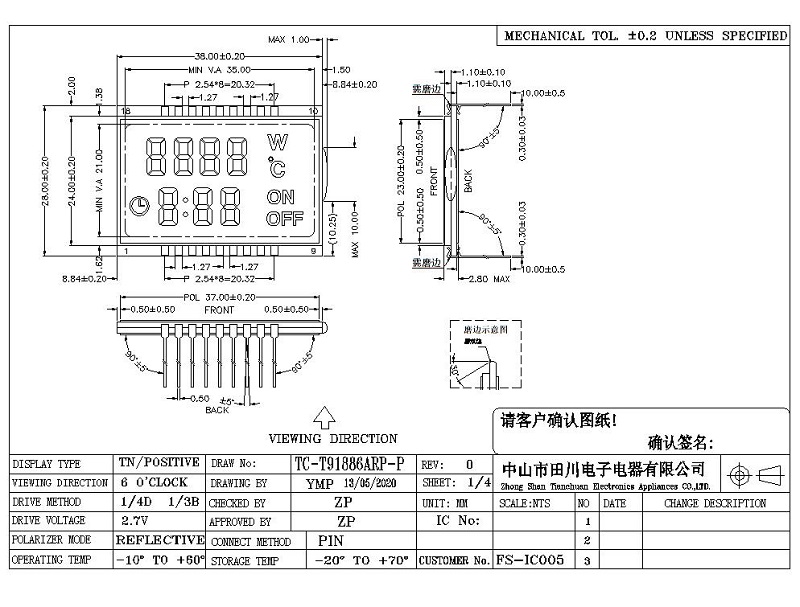 电表LCD液晶屏